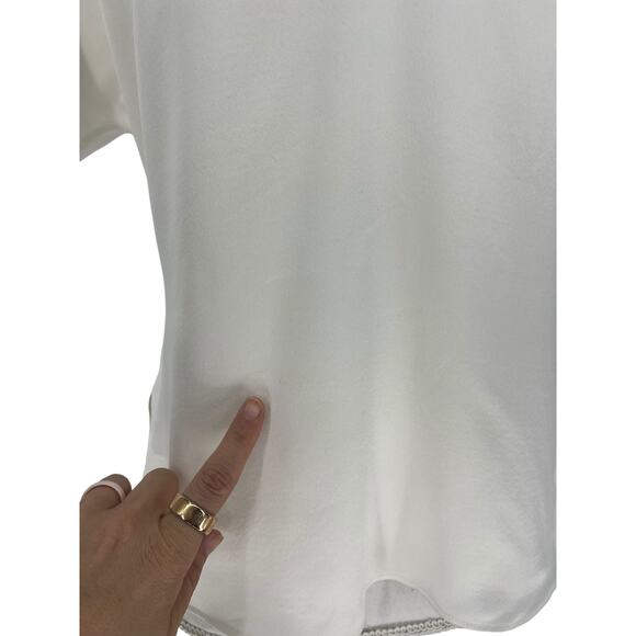 Ravella White Verona Reversible Silk Blouse - Picture 9 of 10